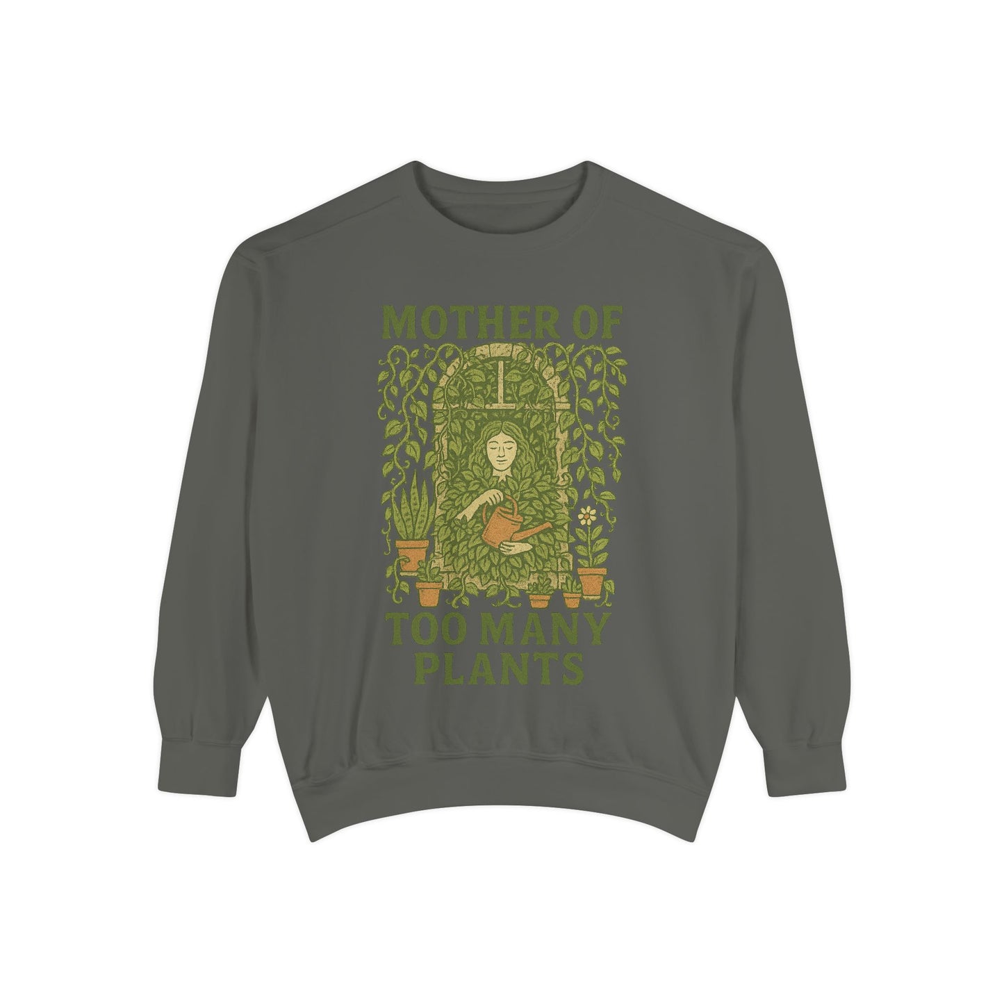 Unisex Sweatshirt | Mother of Too Many Plants - Cozy Gardening Gift, Plant Lover Apparel, Eco-Friendly Fashion