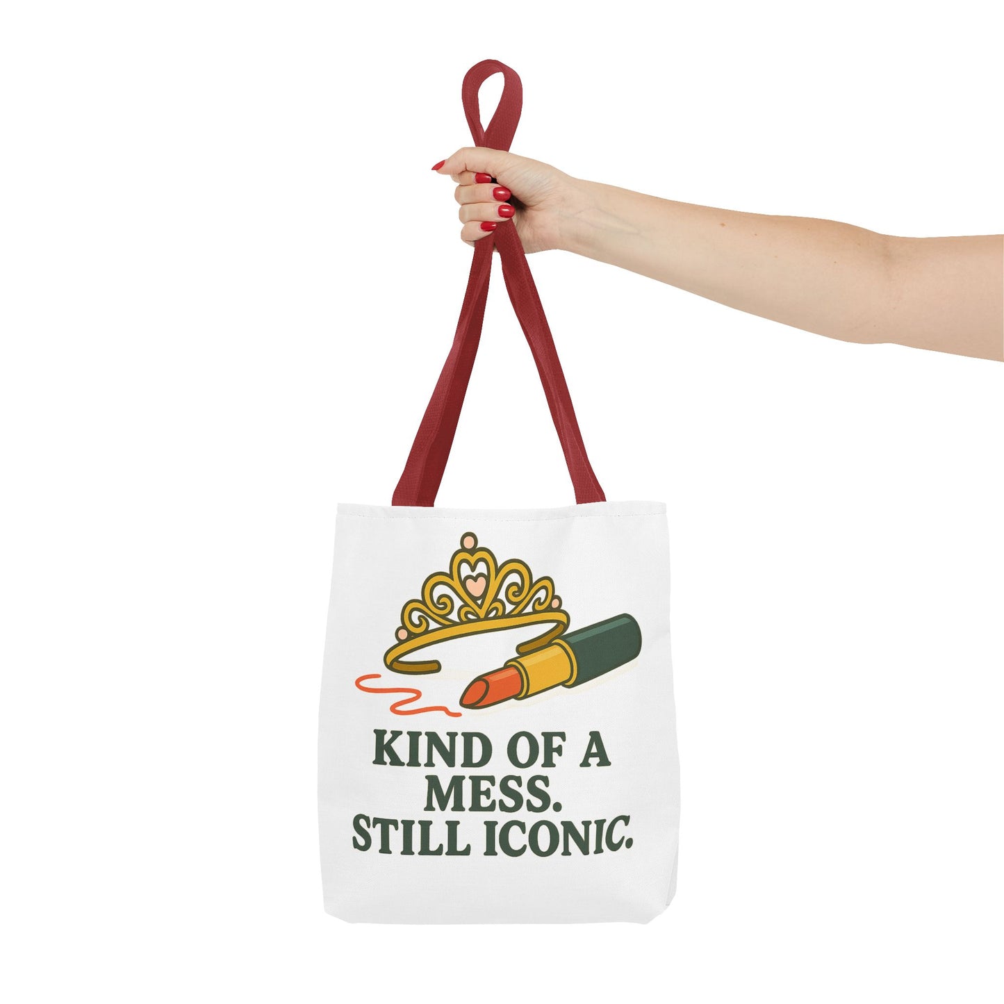 Tote Bag | Kind of a Mess, Still Iconic - Fun Gift for Fashion Lovers, Stylish Grocery Bag, Unique Handbag for Everyday Use