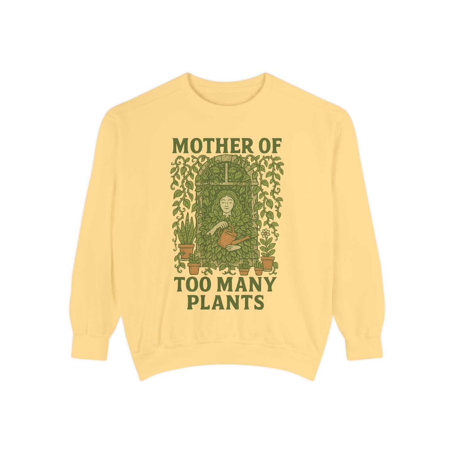 Unisex Sweatshirt | Mother of Too Many Plants - Cozy Gardening Gift, Plant Lover Apparel, Eco-Friendly Fashion