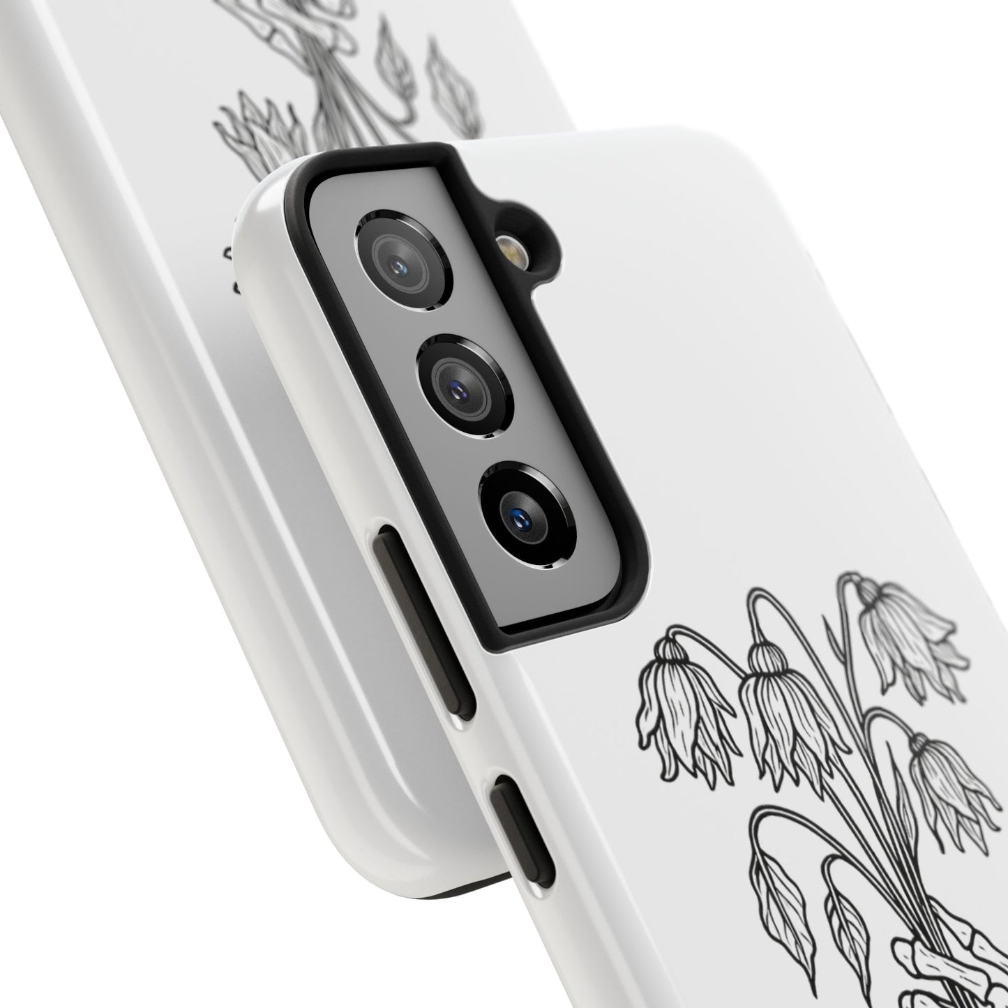 Phone Case | Skeleton Hand, Flower Bouquet - Tough and Stylish, Skeleton Design, Perfect for Grunge Lovers, Unique Gift for Everyday Use