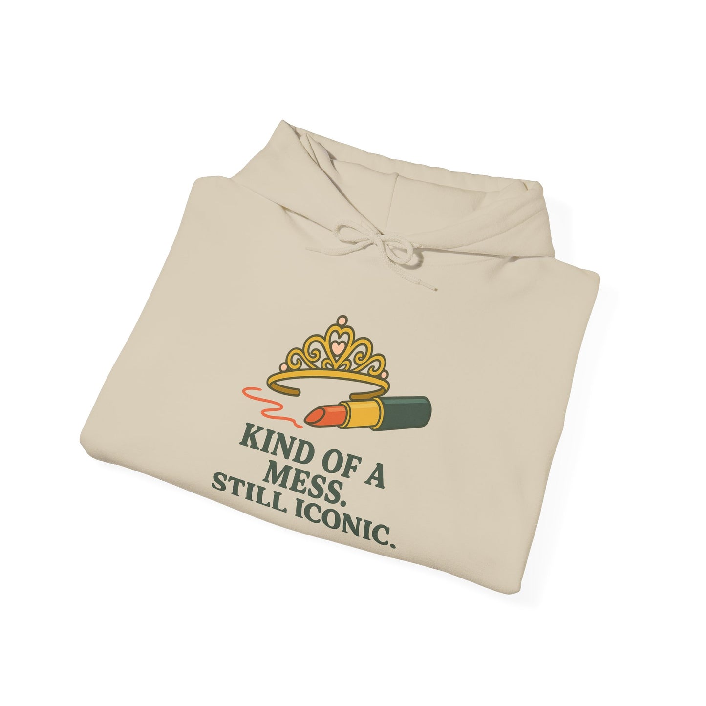 Hooded Sweatshirt | Kind of a Mess, Still Iconic - Cozy, Funny, Unisex Hooded Sweatshirt, Gift, Apparel