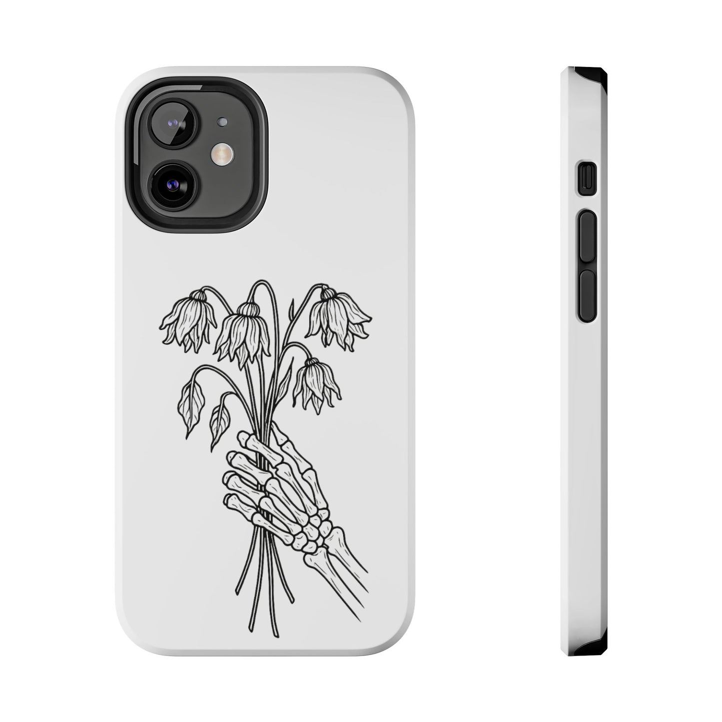 Phone Case | Skeleton Hand, Flower Bouquet - Tough and Stylish, Skeleton Design, Perfect for Grunge Lovers, Unique Gift for Everyday Use