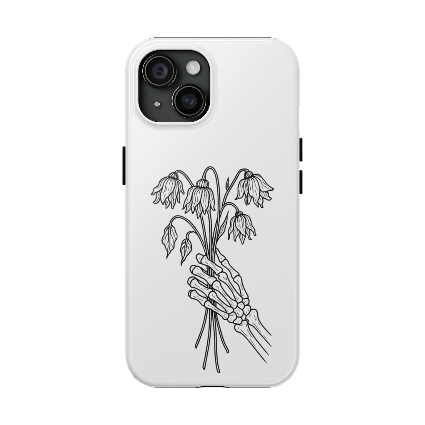 Phone Case | Skeleton Hand, Flower Bouquet - Tough and Stylish, Skeleton Design, Perfect for Grunge Lovers, Unique Gift for Everyday Use
