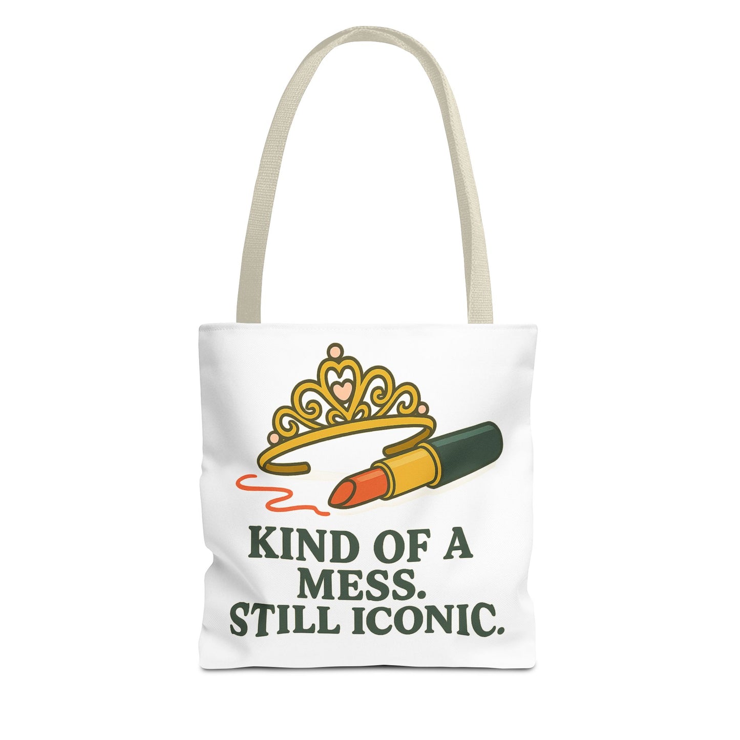 Tote Bag | Kind of a Mess, Still Iconic - Fun Gift for Fashion Lovers, Stylish Grocery Bag, Unique Handbag for Everyday Use