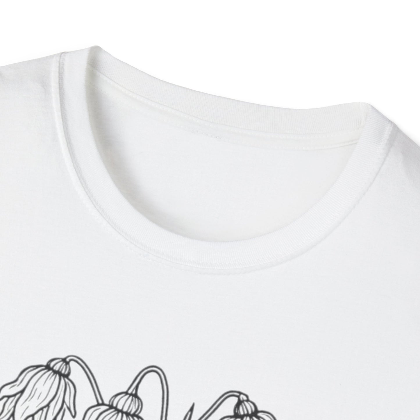 Unisex Graphic Tee | Skeleton Hand, Flower Bouquet - Trendy Clothing, Casual Wear, Gift Idea for Friends, Alternative Fashion