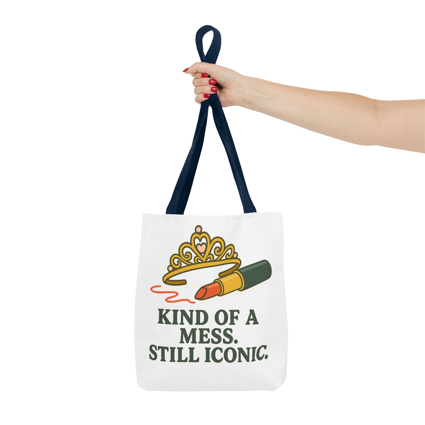 Tote Bag | Kind of a Mess, Still Iconic - Fun Gift for Fashion Lovers, Stylish Grocery Bag, Unique Handbag for Everyday Use