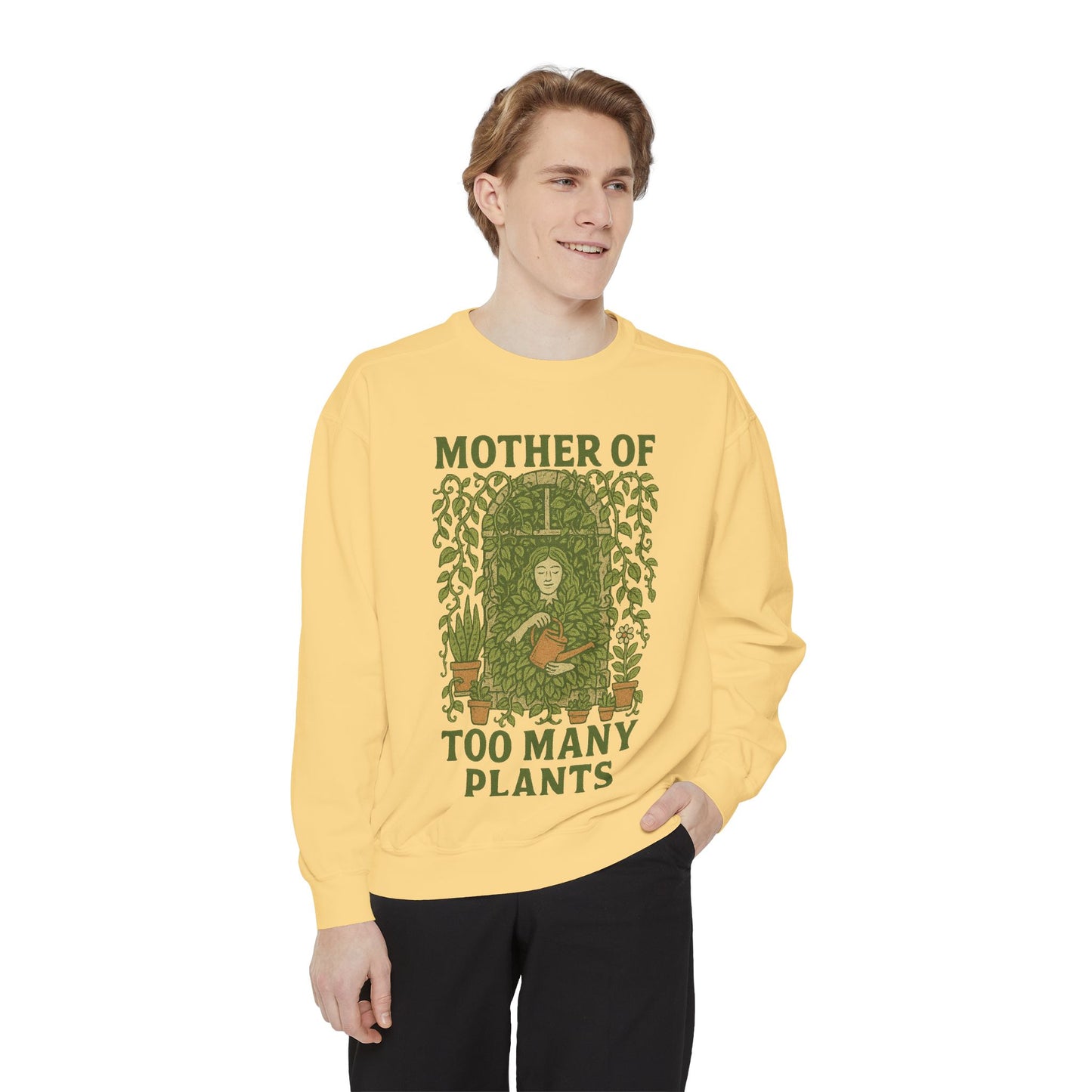 Unisex Sweatshirt | Mother of Too Many Plants - Cozy Gardening Gift, Plant Lover Apparel, Eco-Friendly Fashion