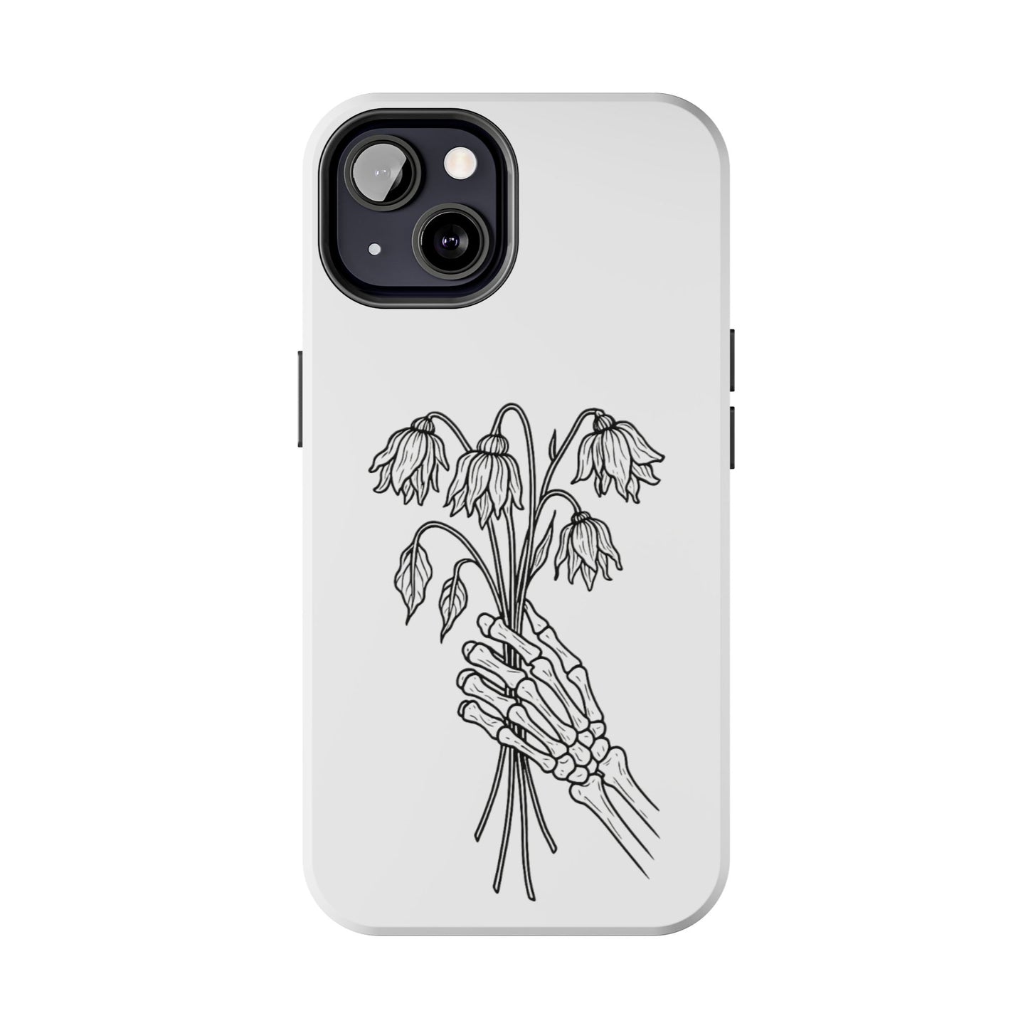 Phone Case | Skeleton Hand, Flower Bouquet - Tough and Stylish, Skeleton Design, Perfect for Grunge Lovers, Unique Gift for Everyday Use