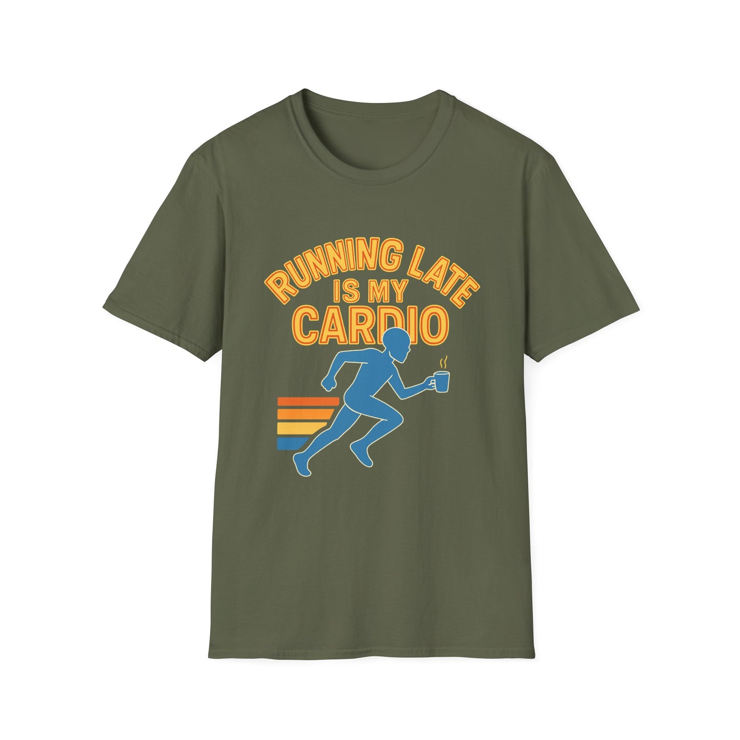 Unisex T-Shirt | Running Late is My Cardio- Funny Fitness Tee, Cool Graphic Shirt, Gift for Runners, Athletic Humor Apparel