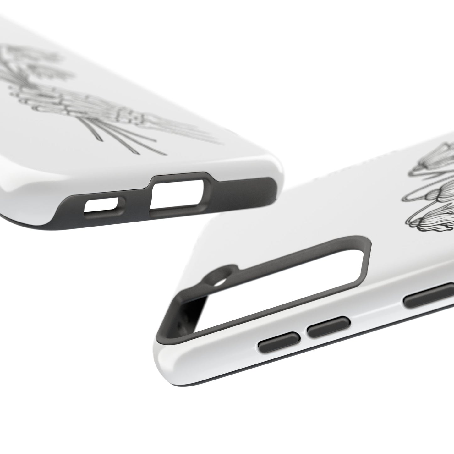 Phone Case | Skeleton Hand, Flower Bouquet - Tough and Stylish, Skeleton Design, Perfect for Grunge Lovers, Unique Gift for Everyday Use
