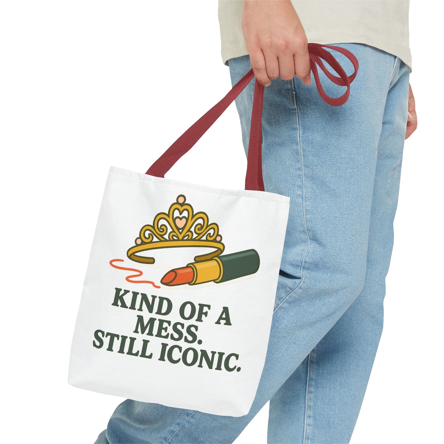 Tote Bag | Kind of a Mess, Still Iconic - Fun Gift for Fashion Lovers, Stylish Grocery Bag, Unique Handbag for Everyday Use