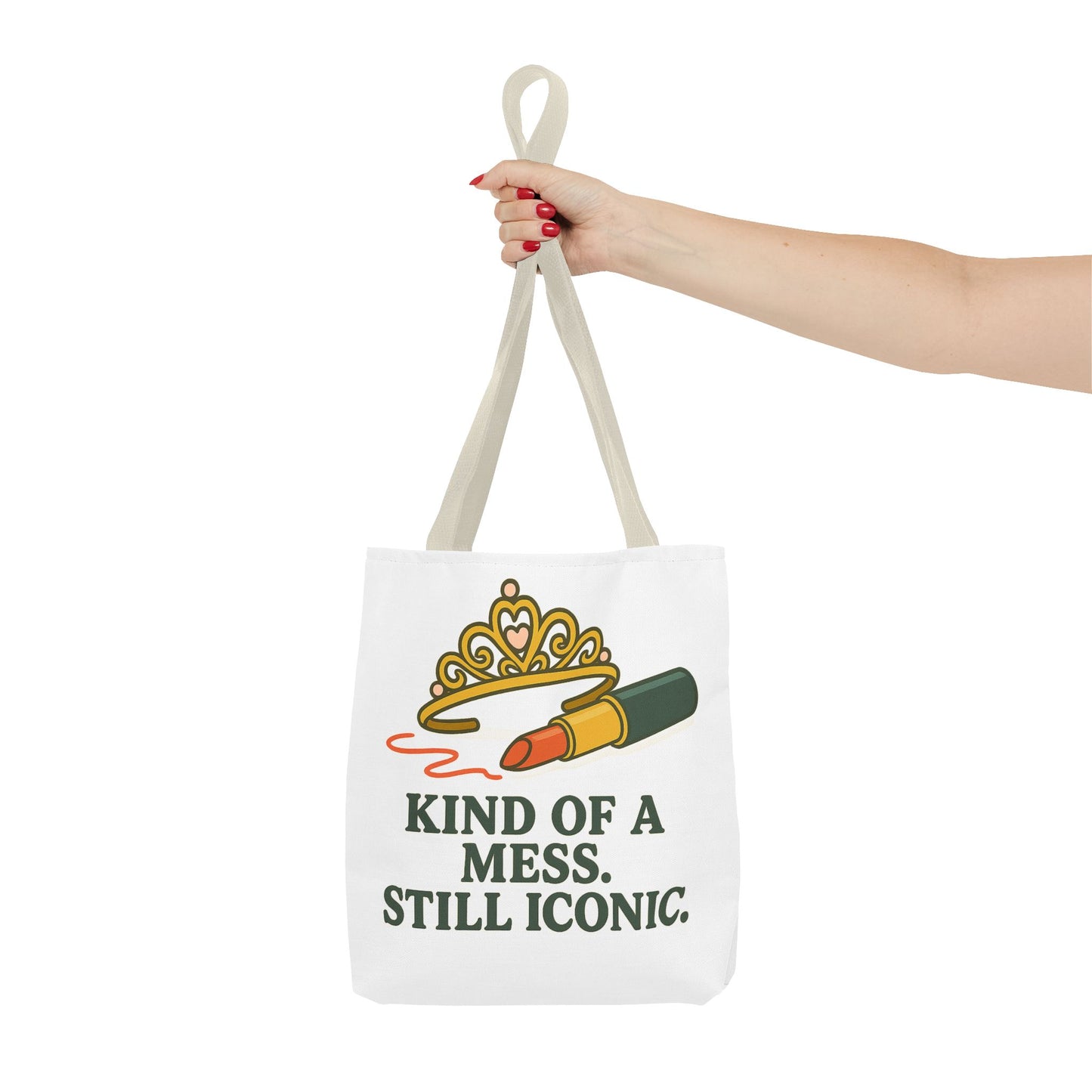Tote Bag | Kind of a Mess, Still Iconic - Fun Gift for Fashion Lovers, Stylish Grocery Bag, Unique Handbag for Everyday Use