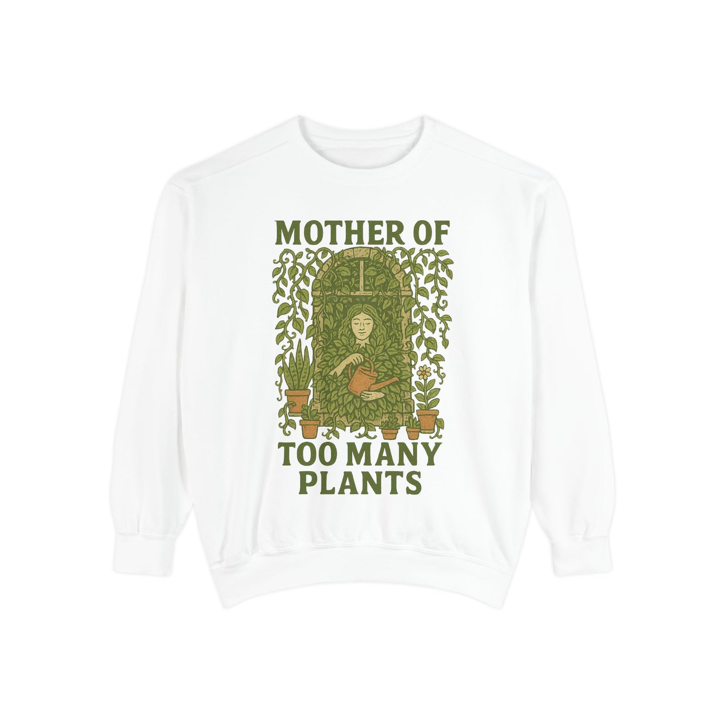 Unisex Sweatshirt | Mother of Too Many Plants - Cozy Gardening Gift, Plant Lover Apparel, Eco-Friendly Fashion