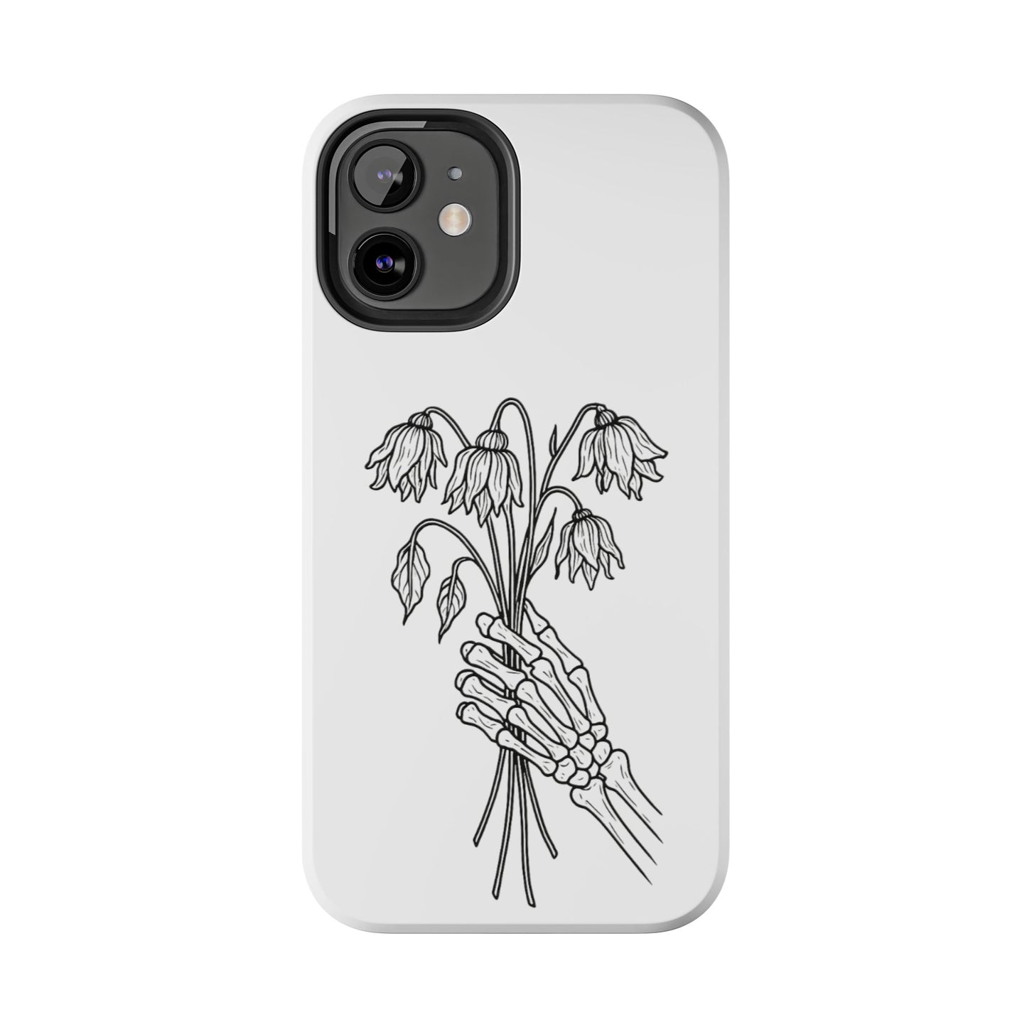 Phone Case | Skeleton Hand, Flower Bouquet - Tough and Stylish, Skeleton Design, Perfect for Grunge Lovers, Unique Gift for Everyday Use