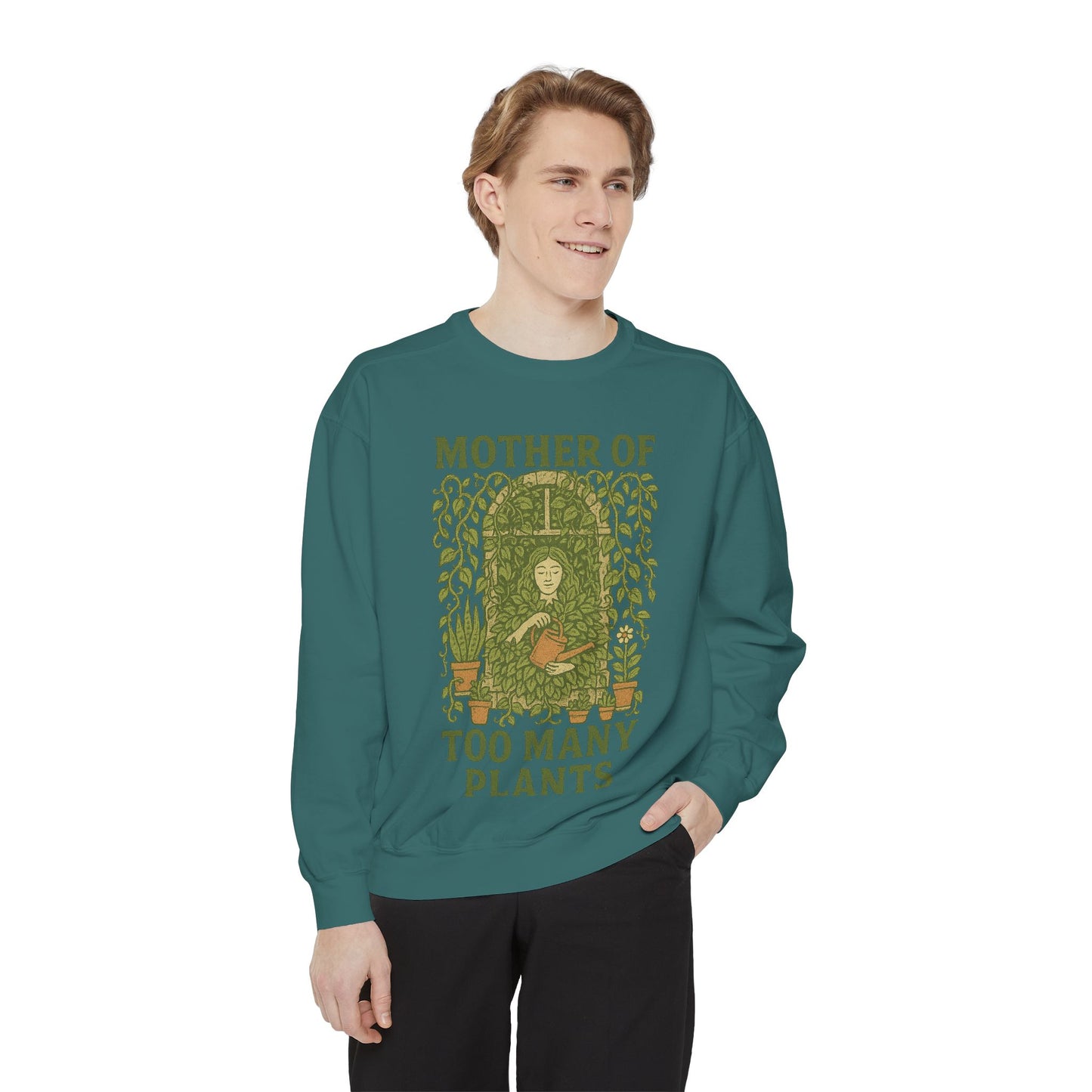Unisex Sweatshirt | Mother of Too Many Plants - Cozy Gardening Gift, Plant Lover Apparel, Eco-Friendly Fashion