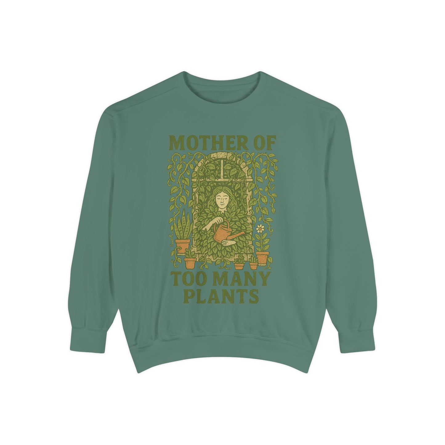 Unisex Sweatshirt | Mother of Too Many Plants - Cozy Gardening Gift, Plant Lover Apparel, Eco-Friendly Fashion