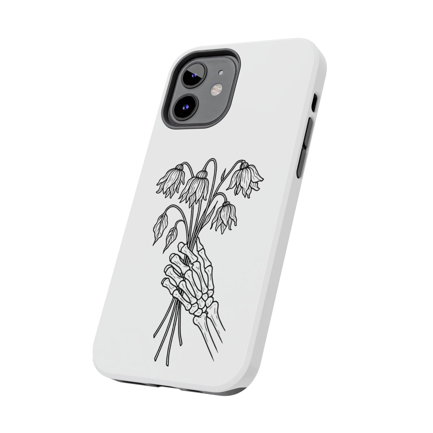 Phone Case | Skeleton Hand, Flower Bouquet - Tough and Stylish, Skeleton Design, Perfect for Grunge Lovers, Unique Gift for Everyday Use
