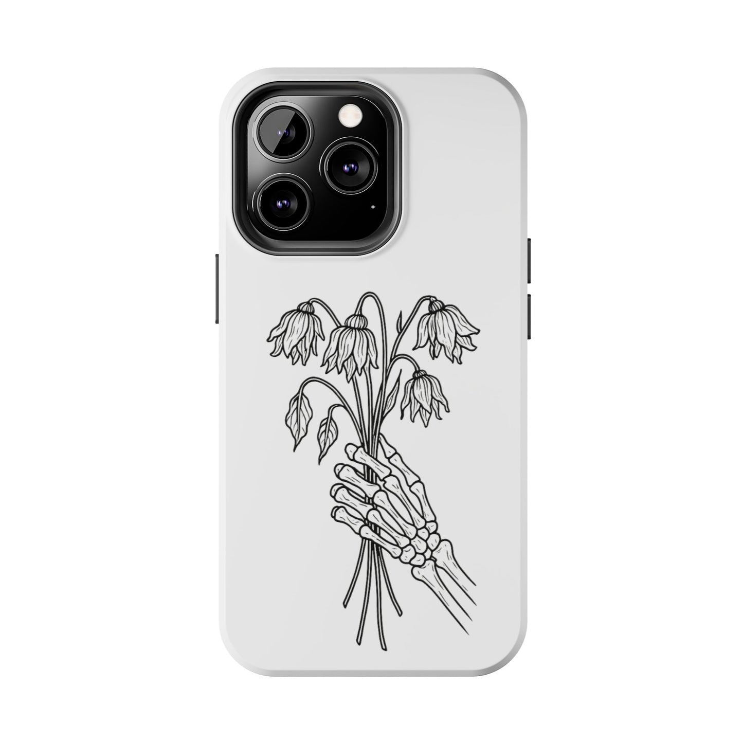 Phone Case | Skeleton Hand, Flower Bouquet - Tough and Stylish, Skeleton Design, Perfect for Grunge Lovers, Unique Gift for Everyday Use
