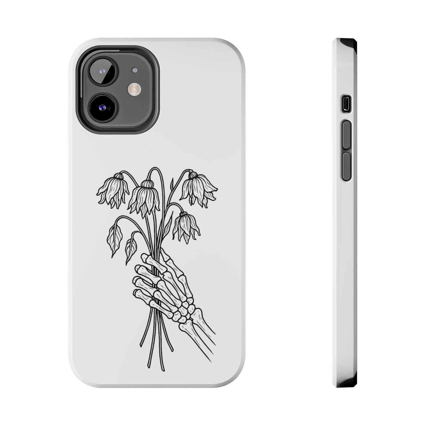 Phone Case | Skeleton Hand, Flower Bouquet - Tough and Stylish, Skeleton Design, Perfect for Grunge Lovers, Unique Gift for Everyday Use