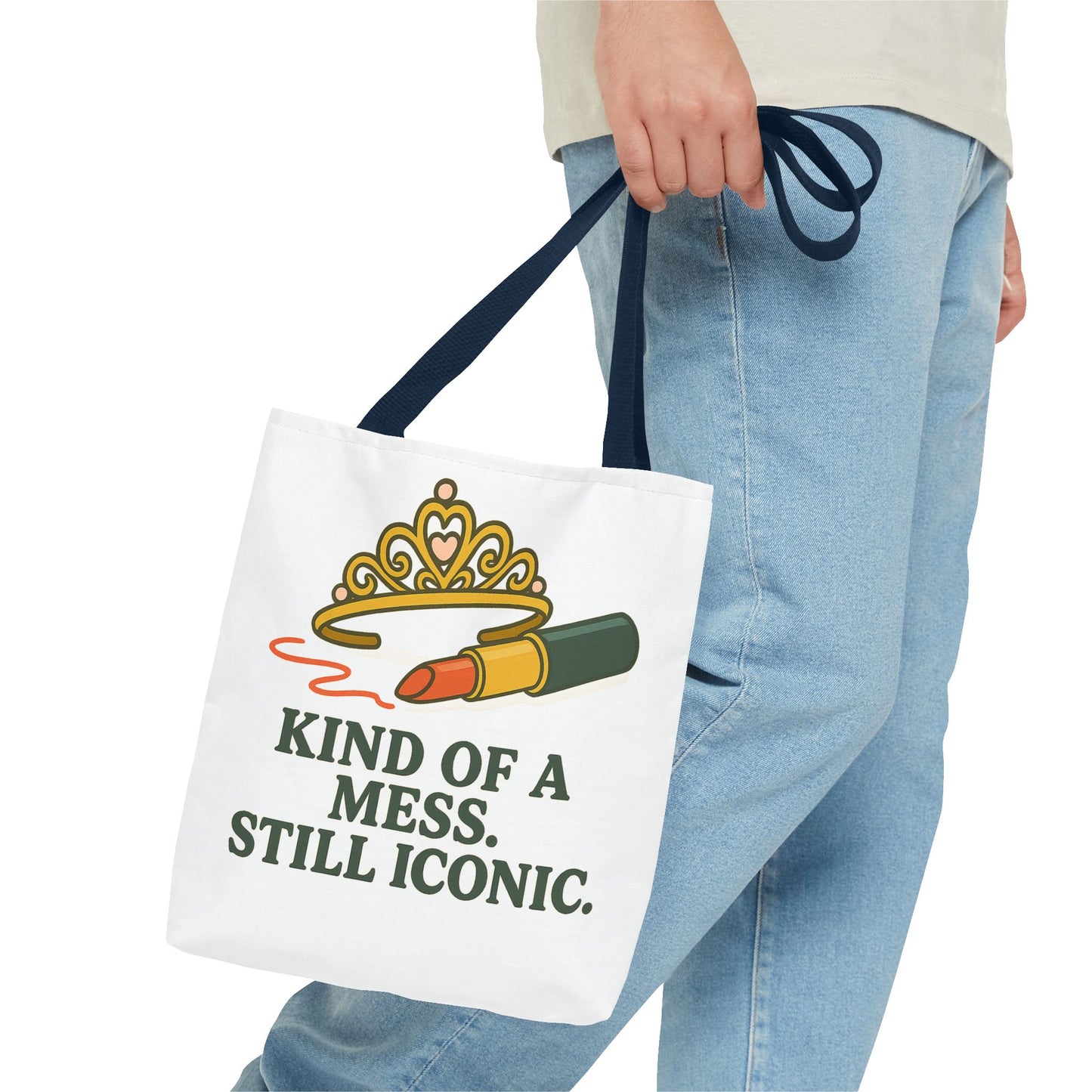Tote Bag | Kind of a Mess, Still Iconic - Fun Gift for Fashion Lovers, Stylish Grocery Bag, Unique Handbag for Everyday Use