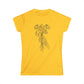 Women's Softstyle Tee | Skeleton Hand, Flower Bouquet - Casual Summer Top, Gift for Her, Streetwear Fashion, Unique Graphic Shirt