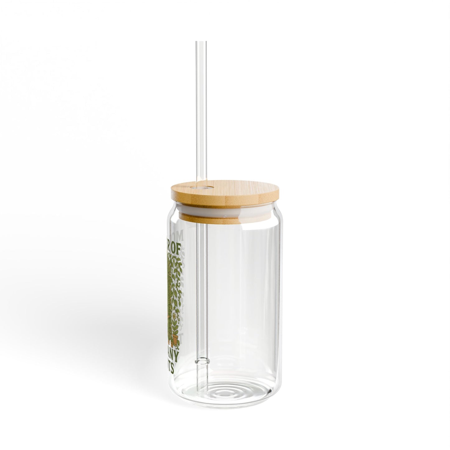 16oz Sipper Glass | Mother of Too Many Plants- Plant Lover Gift, Eco-Friendly Drinkware, Indoor Gardening Accessory, Housewarming Present