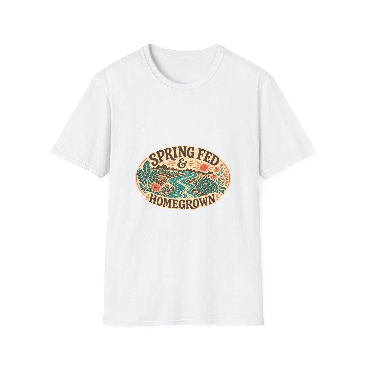Spring Fed & Homegrown Shirt – San Marcos Texas River & Garden Tee