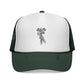Vintage-Inspired Trucker Cap | Skeleton Hand, Flower Bouquet - Perfect for Outdoor Adventures, Festivals, Country Music Events
