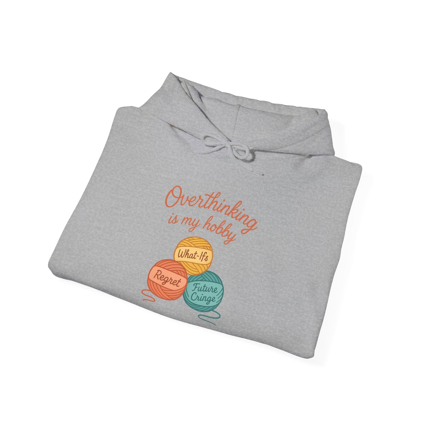 Unisex Heavy Blend™ Hooded Sweatshirt | Overthinking Is My Hobby - Funny Gift for Mental Health Awareness, Casual Wear, Thoughtful Present
