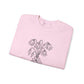 Cozy Unisex Crewneck | Skeleton Hand, Flower Bouquet - Gift for Plant Lovers, Grunge Sweatshirt, Fall Fashion, Casual Outfit