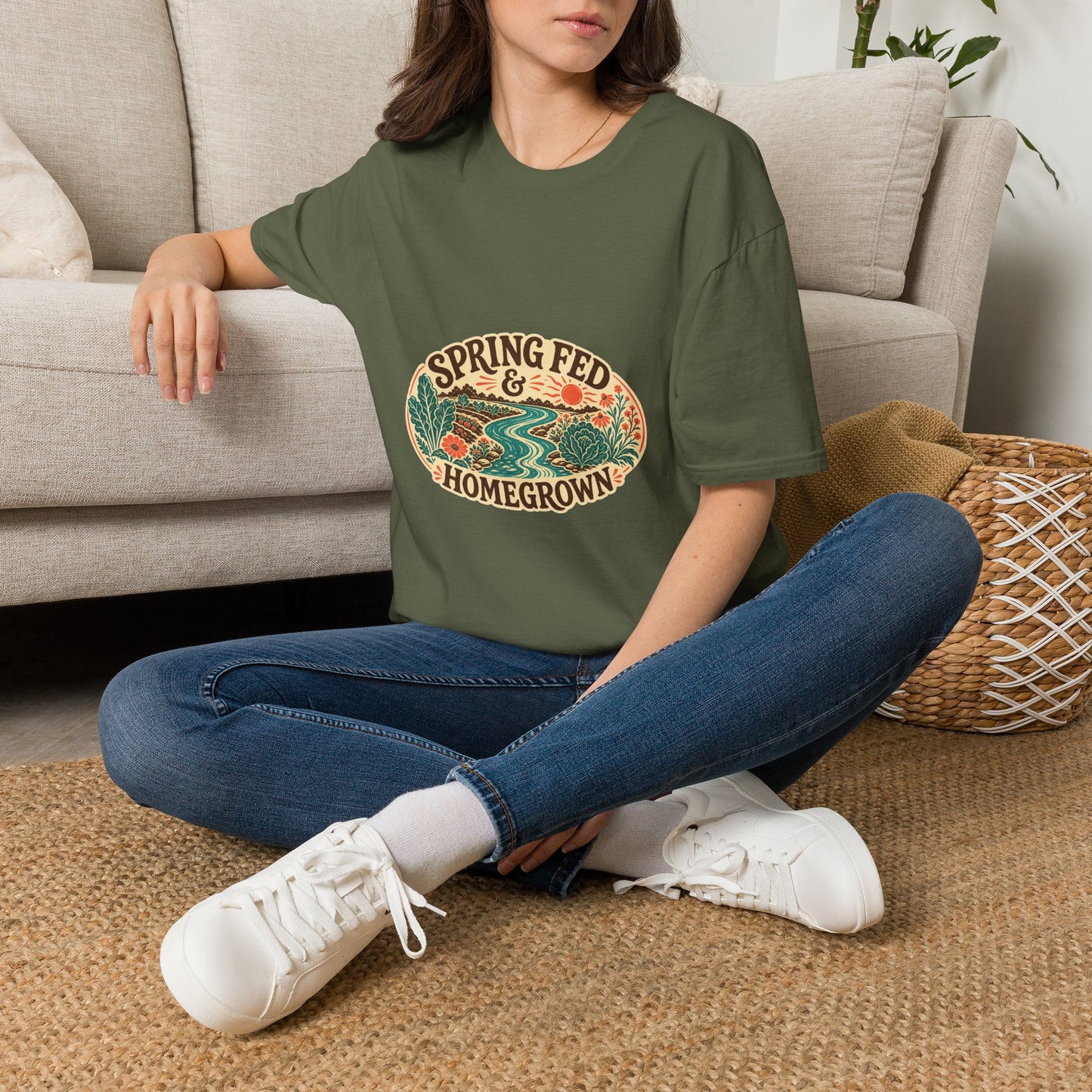 Spring Fed & Homegrown Shirt – San Marcos Texas River & Garden Tee