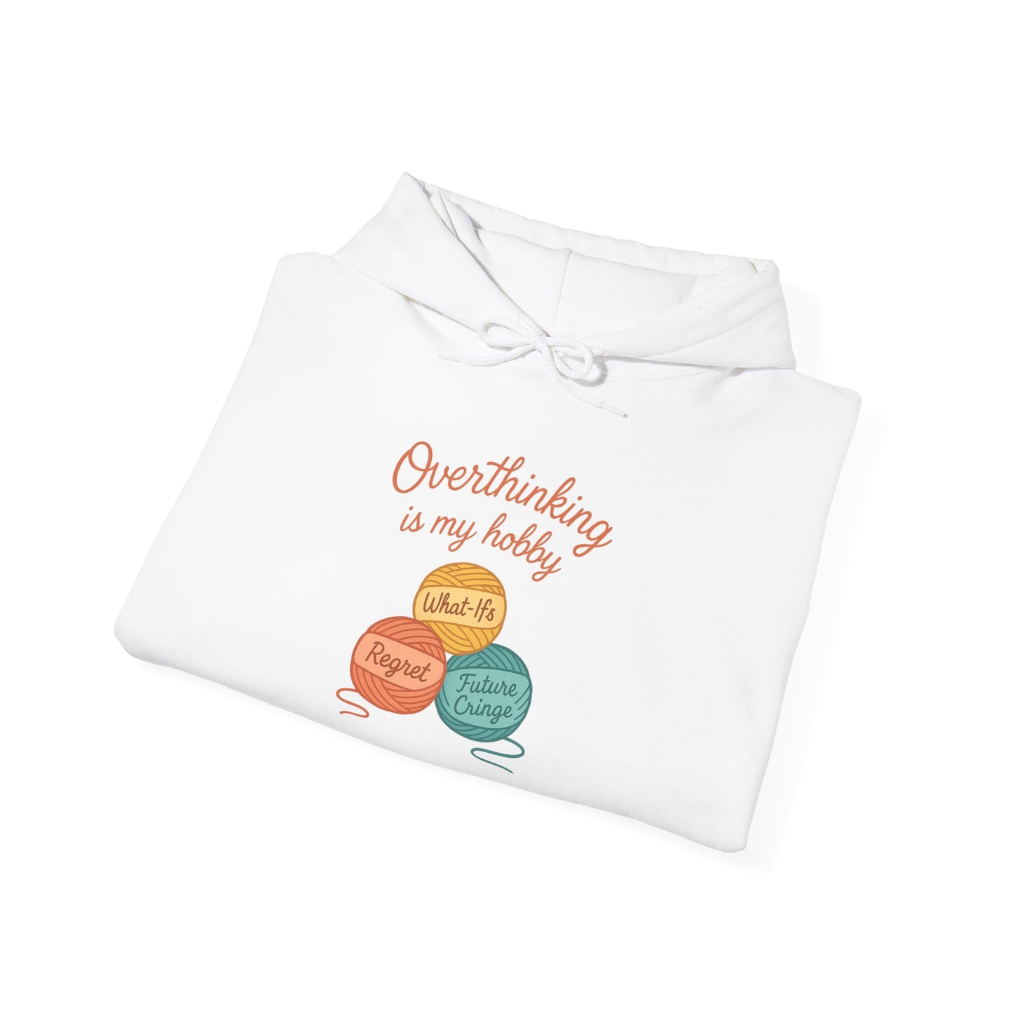 Unisex Heavy Blend™ Hooded Sweatshirt | Overthinking Is My Hobby - Funny Gift for Mental Health Awareness, Casual Wear, Thoughtful Present