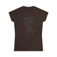 Women's Softstyle Tee | Skeleton Hand, Flower Bouquet - Casual Summer Top, Gift for Her, Streetwear Fashion, Unique Graphic Shirt