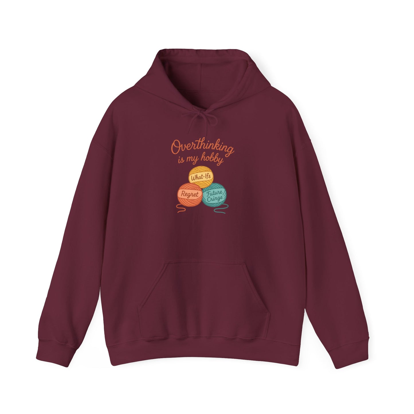 Unisex Heavy Blend™ Hooded Sweatshirt | Overthinking Is My Hobby - Funny Gift for Mental Health Awareness, Casual Wear, Thoughtful Present
