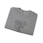 Cozy Unisex Crewneck | Skeleton Hand, Flower Bouquet - Gift for Plant Lovers, Grunge Sweatshirt, Fall Fashion, Casual Outfit