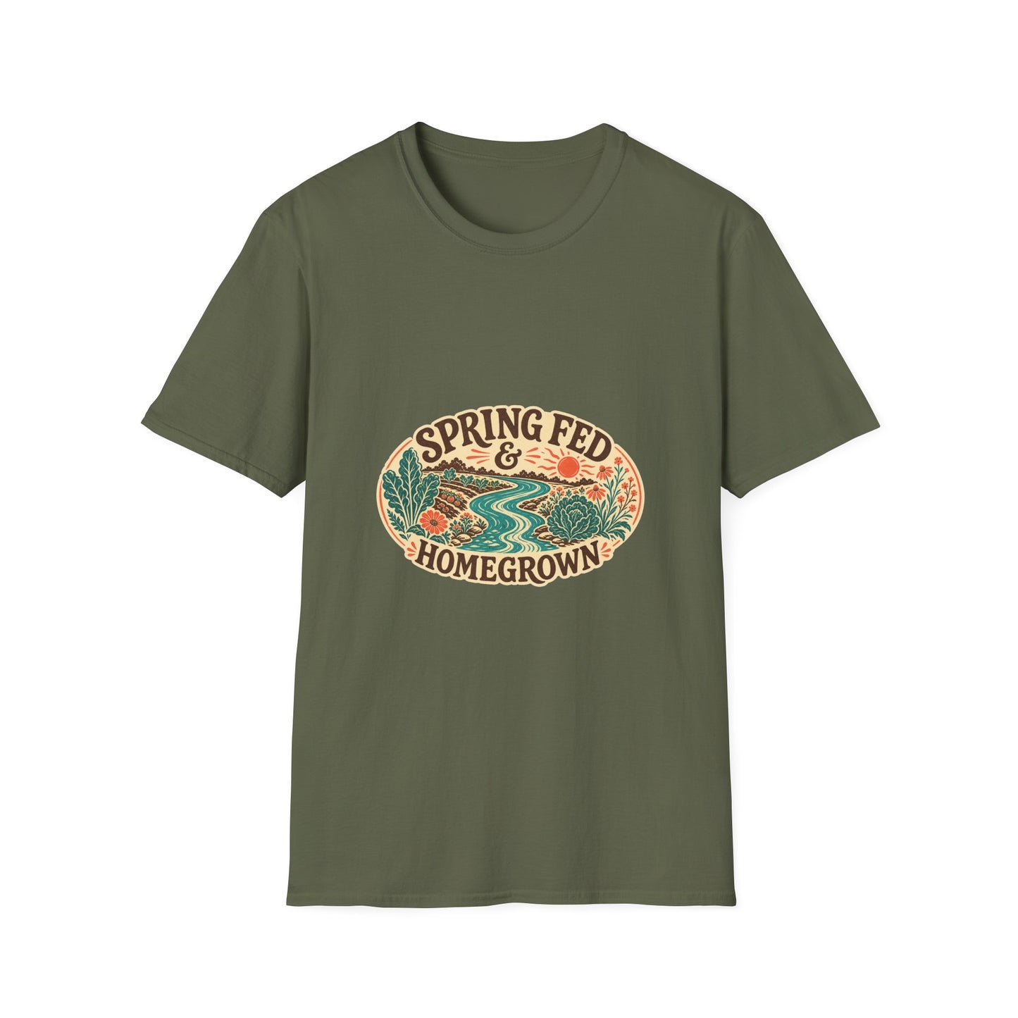 Spring Fed & Homegrown Shirt – San Marcos Texas River & Garden Tee