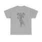 Unisex Heavy Cotton Tee | Skeleton Hand, Flower Bouquet - Casual Summer Top, Gift, Streetwear Fashion, Unique Graphic Shirt
