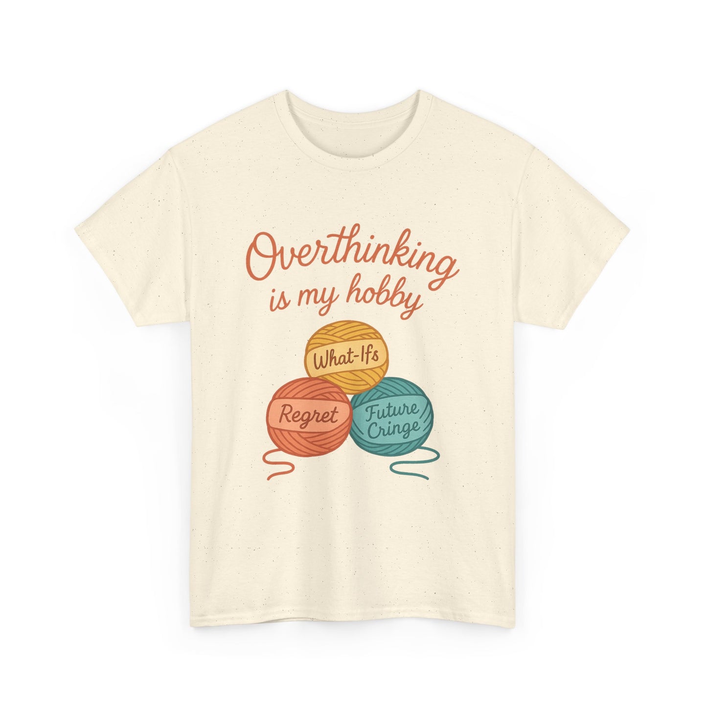 Unisex Heavy Cotton Tee | Overthinking is My Hobby - Perfect for Introverts, Gift for Anxiety Relief, Casual Wear, Stress Management