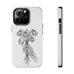 Phone Case | Skeleton Hand, Flower Bouquet - Tough and Stylish, Skeleton Design, Perfect for Grunge Lovers, Unique Gift for Everyday Use