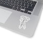 Kiss Cut Stickers | Skeleton Hand, Flower Bouquet - Gothic Floral Skeleton, Decorative Decal, DIY Scrapbooking, Unique Gifts