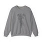 Cozy Unisex Crewneck | Skeleton Hand, Flower Bouquet - Gift for Plant Lovers, Grunge Sweatshirt, Fall Fashion, Casual Outfit