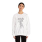 Cozy Unisex Crewneck | Skeleton Hand, Flower Bouquet - Gift for Plant Lovers, Grunge Sweatshirt, Fall Fashion, Casual Outfit