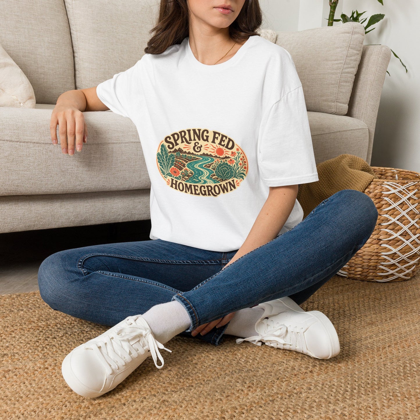 Spring Fed & Homegrown Shirt – San Marcos Texas River & Garden Tee