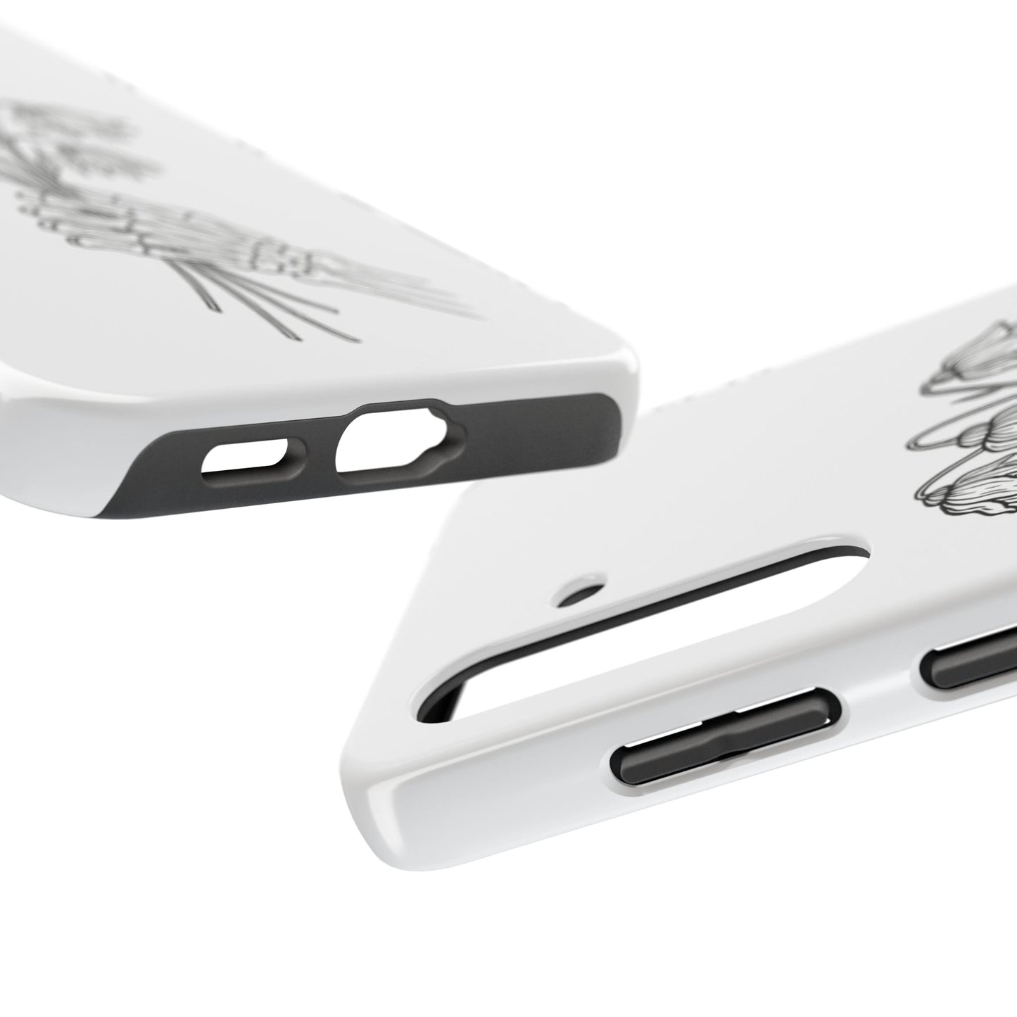 Phone Case | Skeleton Hand, Flower Bouquet - Tough and Stylish, Skeleton Design, Perfect for Grunge Lovers, Unique Gift for Everyday Use